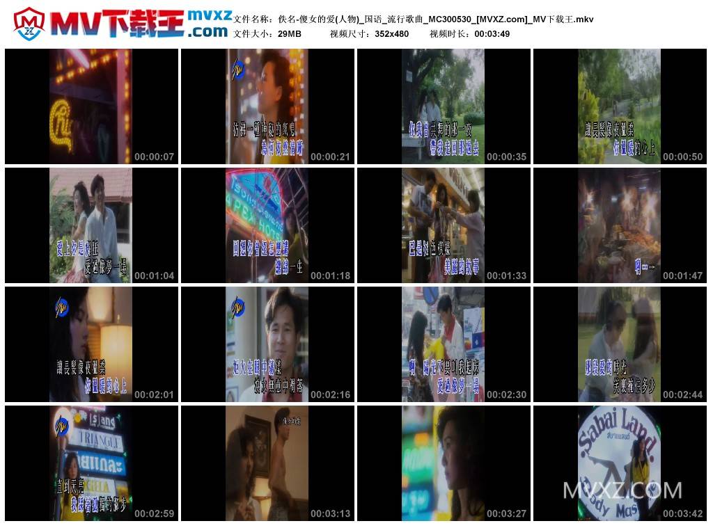 佚名-傻女的爱(人物)_国语_流行歌曲_MC300530